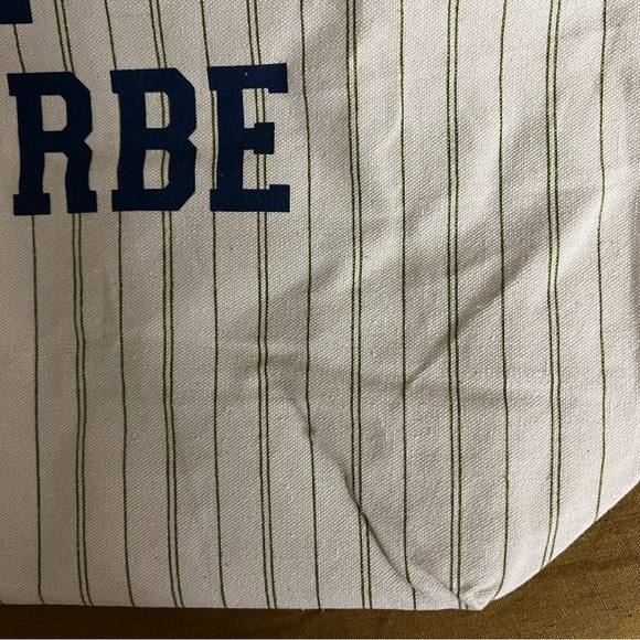 Sézane “La Suberbe” tote with green pin stripes - Picture 4 of 5